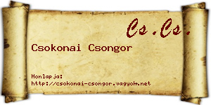 Csokonai Csongor névjegykártya